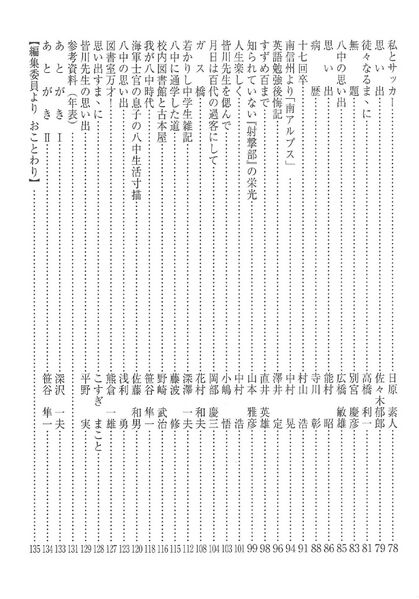 ファイル:中17回卒業生記念誌 八中の絆 005 目次02.jpg