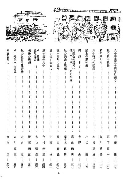 ファイル:八四会五十周年記念文集 007 目次02.jpg